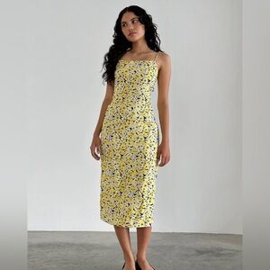 Motel Rocks Yellow & Black Summer Dress